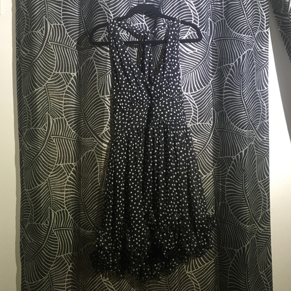 Poka dot ruffly halter top dress